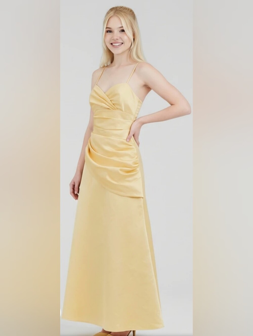 Davids Bridal golden yellow wedding gown